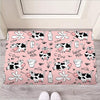 Pink Cow And Milk Print Door Mat-grizzshop