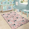 Pink Cow And Milk Print Floor Mat-grizzshop