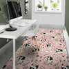 Pink Cow And Milk Print Floor Mat-grizzshop