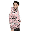 Pink Cow And Milk Print Men's Hoodie-grizzshop