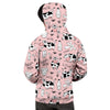 Pink Cow And Milk Print Men's Hoodie-grizzshop