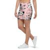 Pink Cow And Milk Print Mini Skirt-grizzshop