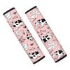 Pink Cow And Milk Print Seat Belt Cover-grizzshop