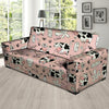 Pink Cow And Milk Print Sofa Cover-grizzshop