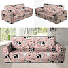 Pink Cow And Milk Print Sofa Cover-grizzshop