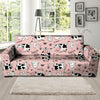 Pink Cow And Milk Print Sofa Cover-grizzshop