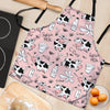 Pink Cow And Milk Print Women's Apron-grizzshop