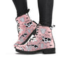 Pink Cow And Milk Print Women's Boots-grizzshop