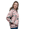 Pink Cow And Milk Print Women's Hoodie-grizzshop