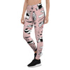 Pink Cow And Milk Print Women's Leggings-grizzshop