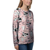 Pink Cow And Milk Print Women's Sweatshirt-grizzshop