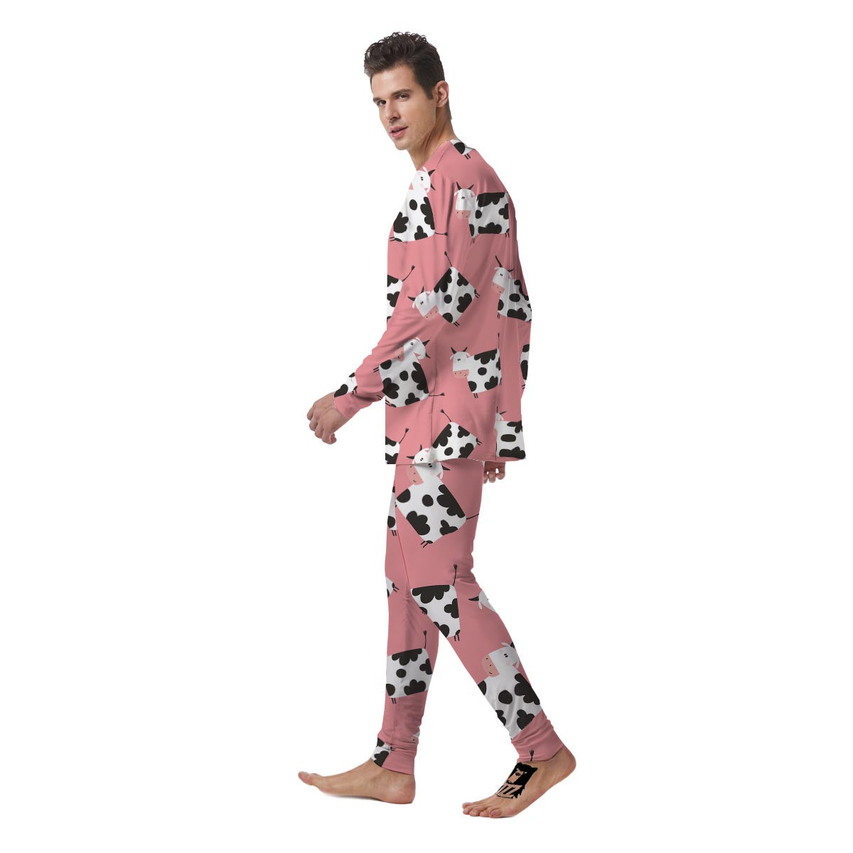 Pink Cow Men's Pajamas-grizzshop