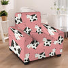 Pink Cow Pattern Print Armchair Cover-grizzshop