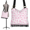 Pink Cow Pattern Print Crossbody Bags-grizzshop