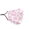 Pink Cow Pattern Print Face Mask-grizzshop