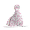 Pink Cow Pattern Print Hooded Blanket-grizzshop