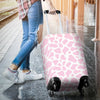 Pink Cow Pattern Print Luggage Cover Protector-grizzshop