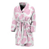 Pink Cow Pattern Print Men Long Robe-grizzshop