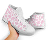 Pink Cow Pattern Print Men Women's High Top Shoes-grizzshop