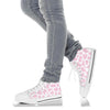 Pink Cow Pattern Print Men Women's High Top Shoes-grizzshop