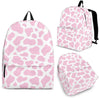 Pink Cow Pattern Print Premium Backpack-grizzshop