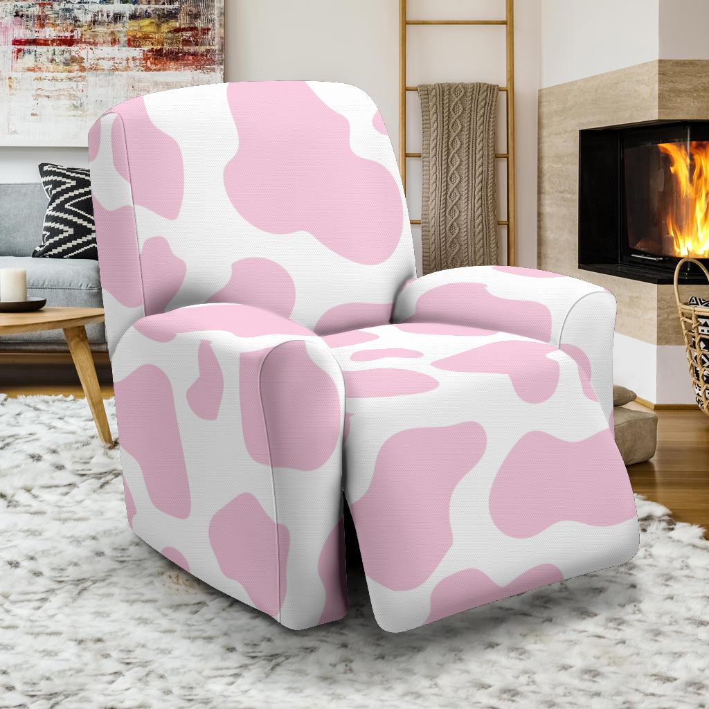 Pink Cow Pattern Print Recliner Cover-grizzshop