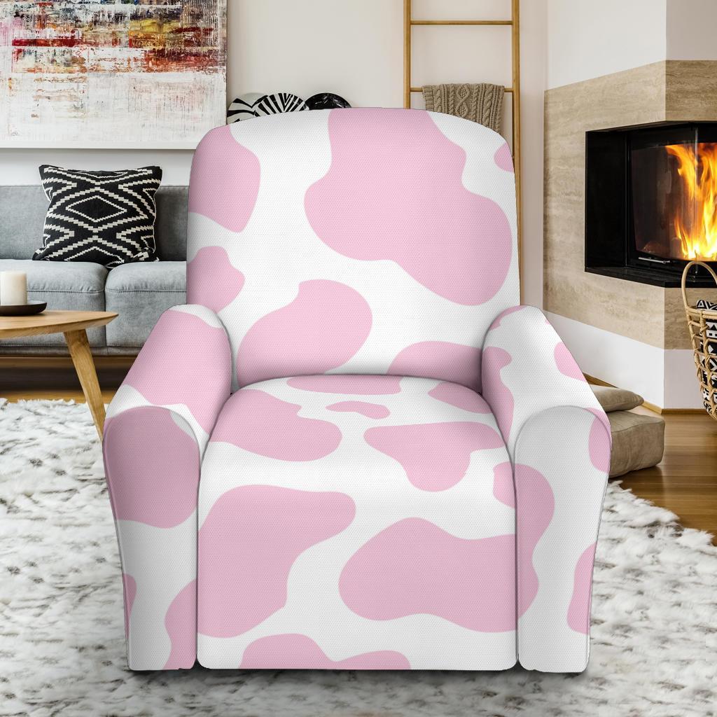 Pink Cow Pattern Print Recliner Cover-grizzshop