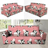 Pink Cow Pattern Print Sofa Cover-grizzshop