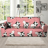 Pink Cow Pattern Print Sofa Cover-grizzshop