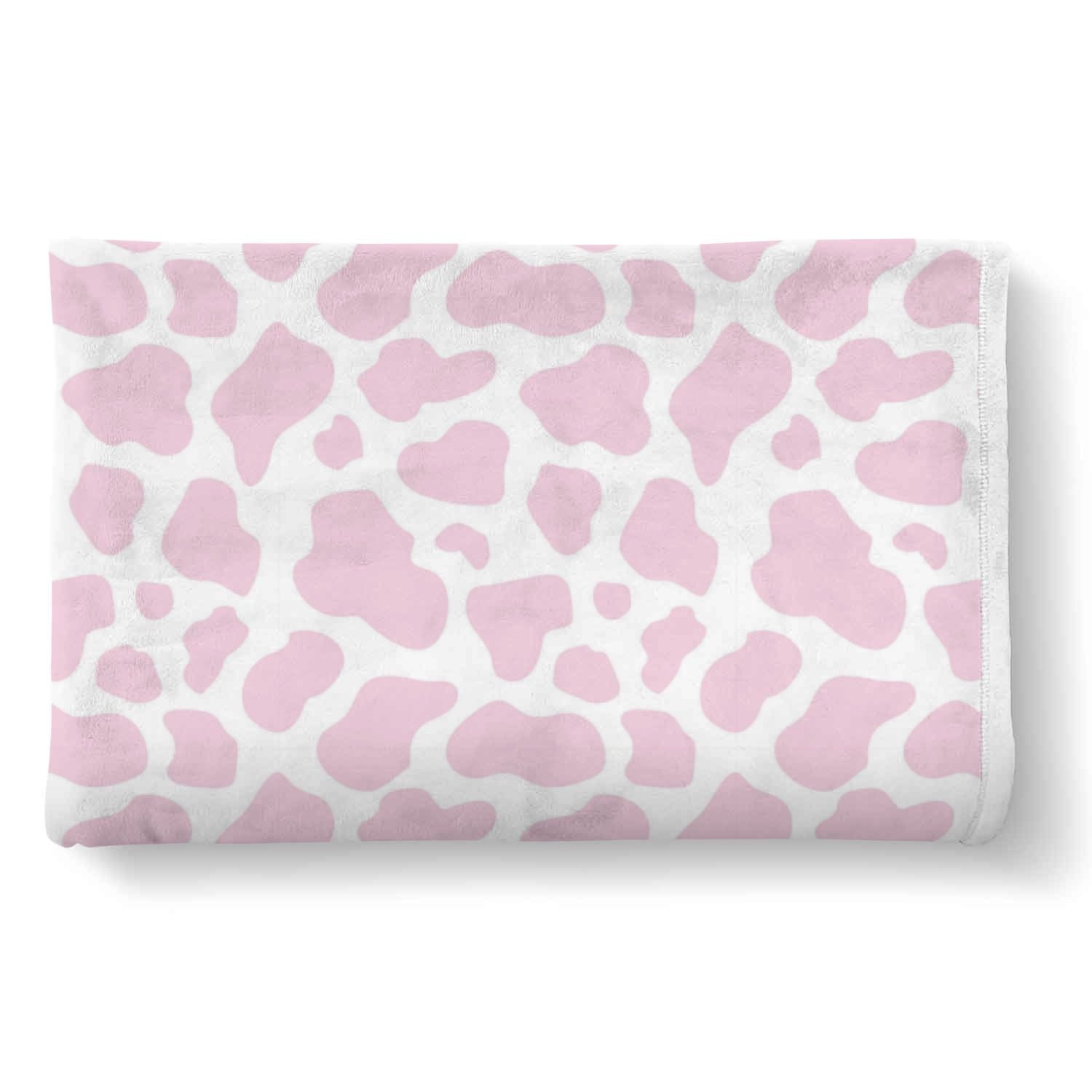 Pink Cow Pattern Print Throw Blanket-grizzshop