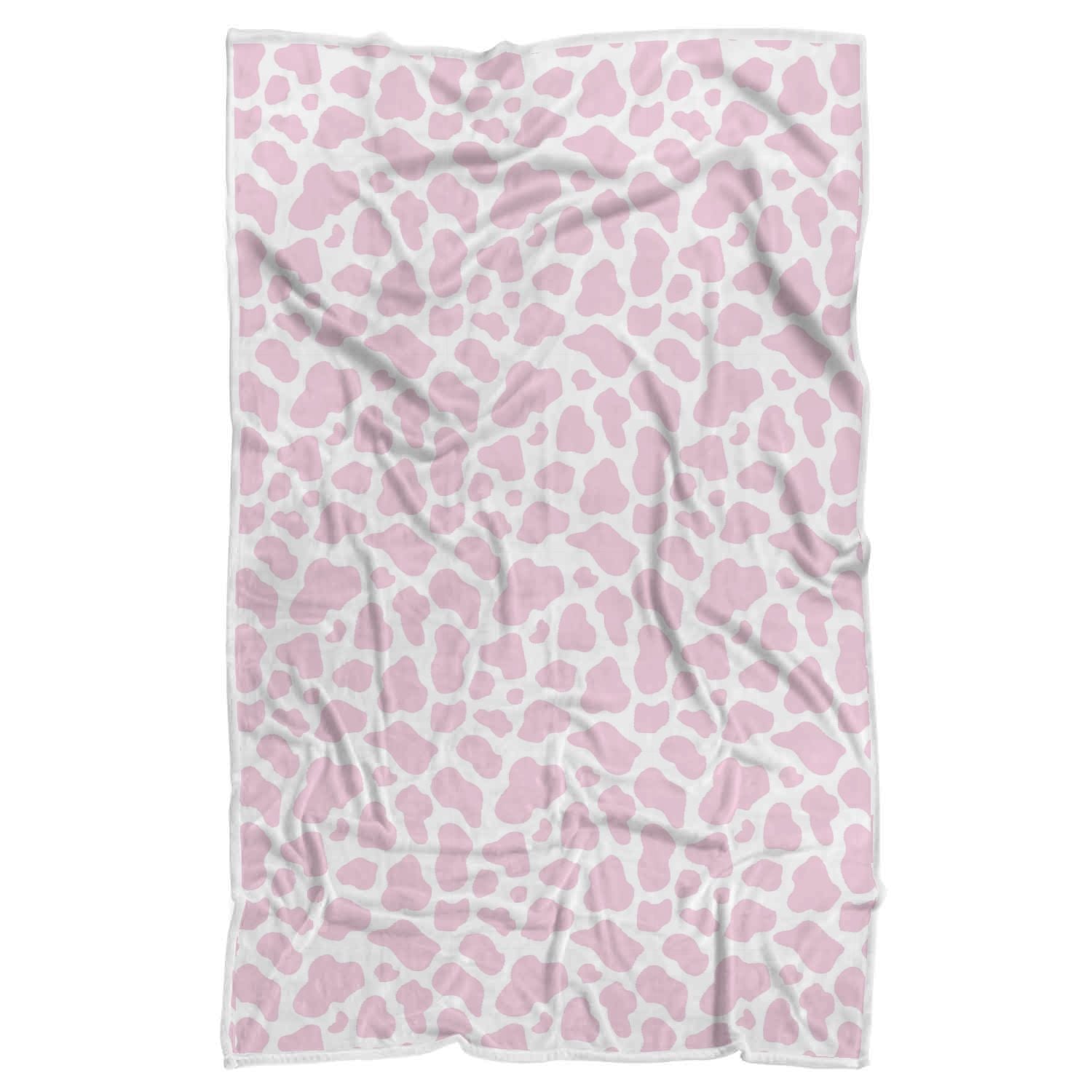 Pink Cow Pattern Print Throw Blanket-grizzshop