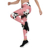 Pink Cow Pattern Print Women's Leggings-grizzshop