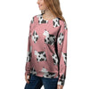 Pink Cow Pattern Print Women's Sweatshirt-grizzshop