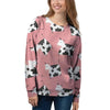 Pink Cow Pattern Print Women's Sweatshirt-grizzshop