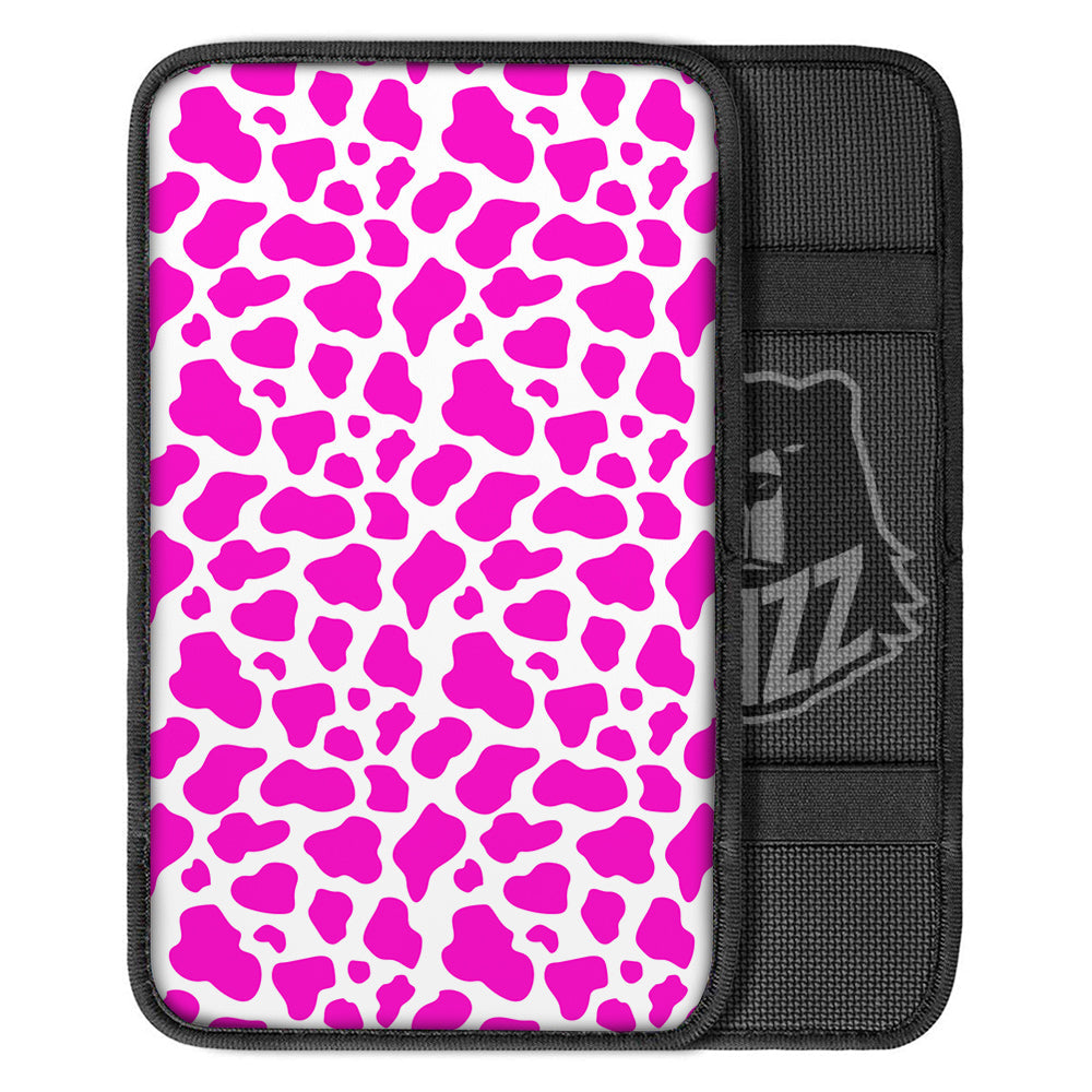 Pink Cow Print Pattern Car Center Console Cover-grizzshop