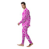 Pink Cow Print Pattern Men's Pajamas-grizzshop