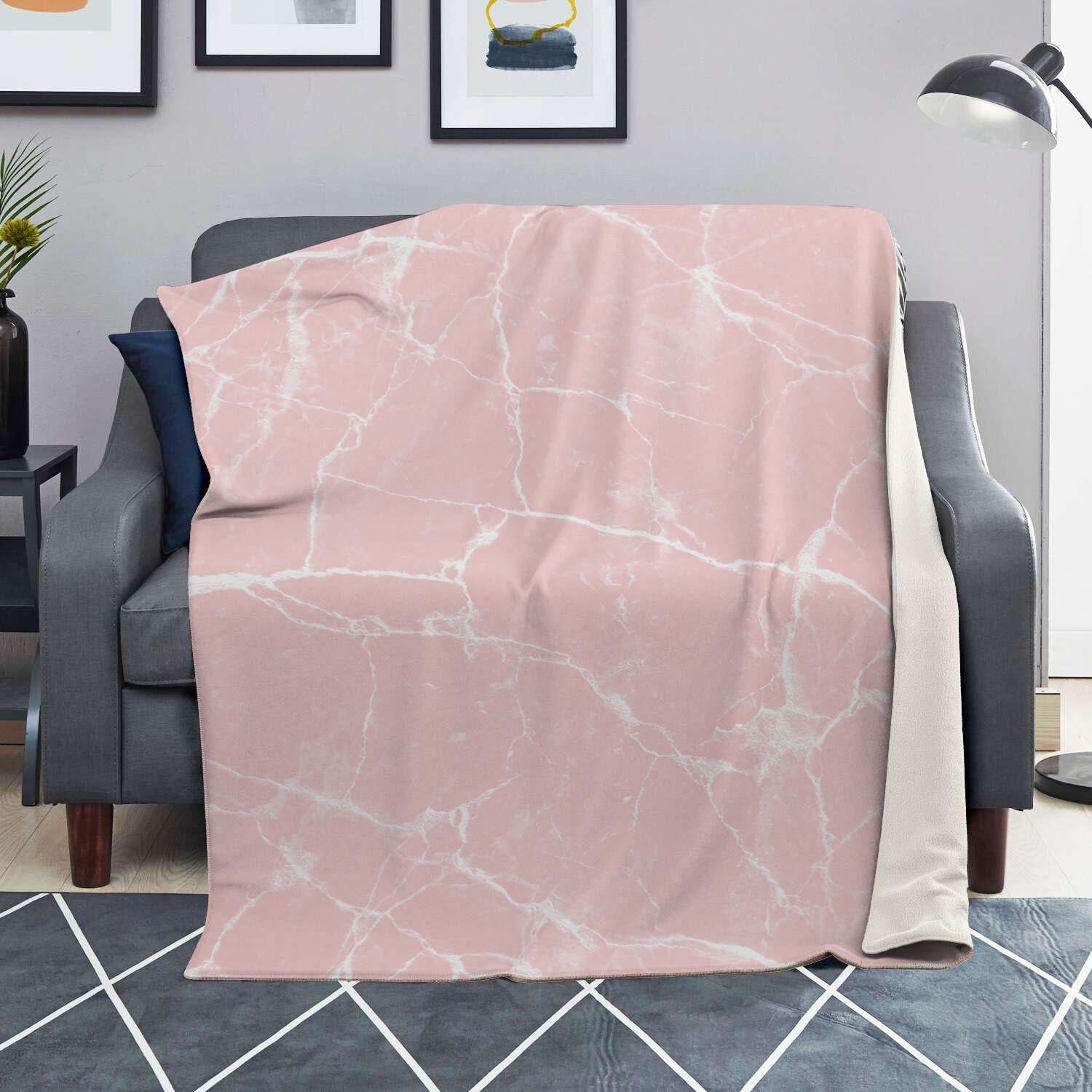 Pink Cracked Marble Blanket-grizzshop