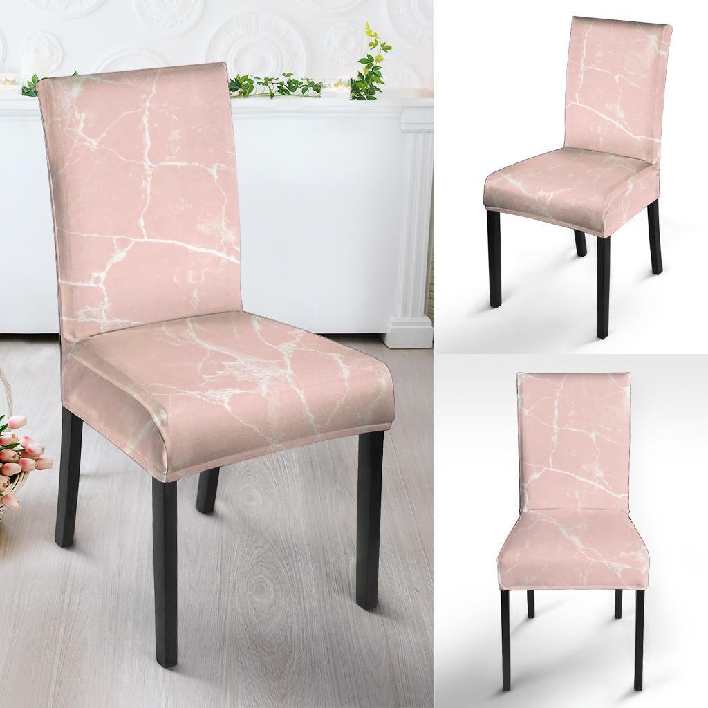 Pink Cracked Marble Chair Cover-grizzshop