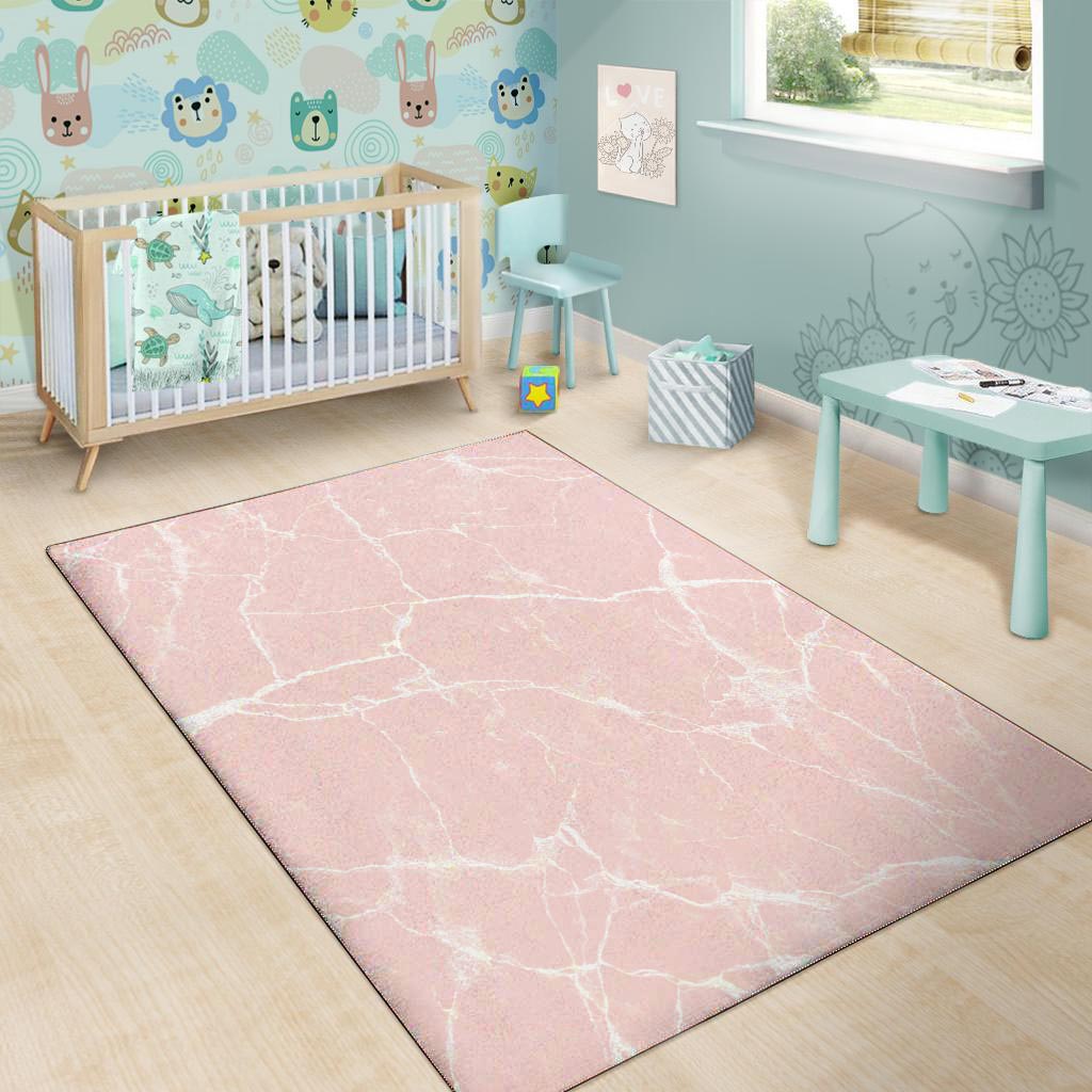 Pink Cracked Marble Floor Mat-grizzshop