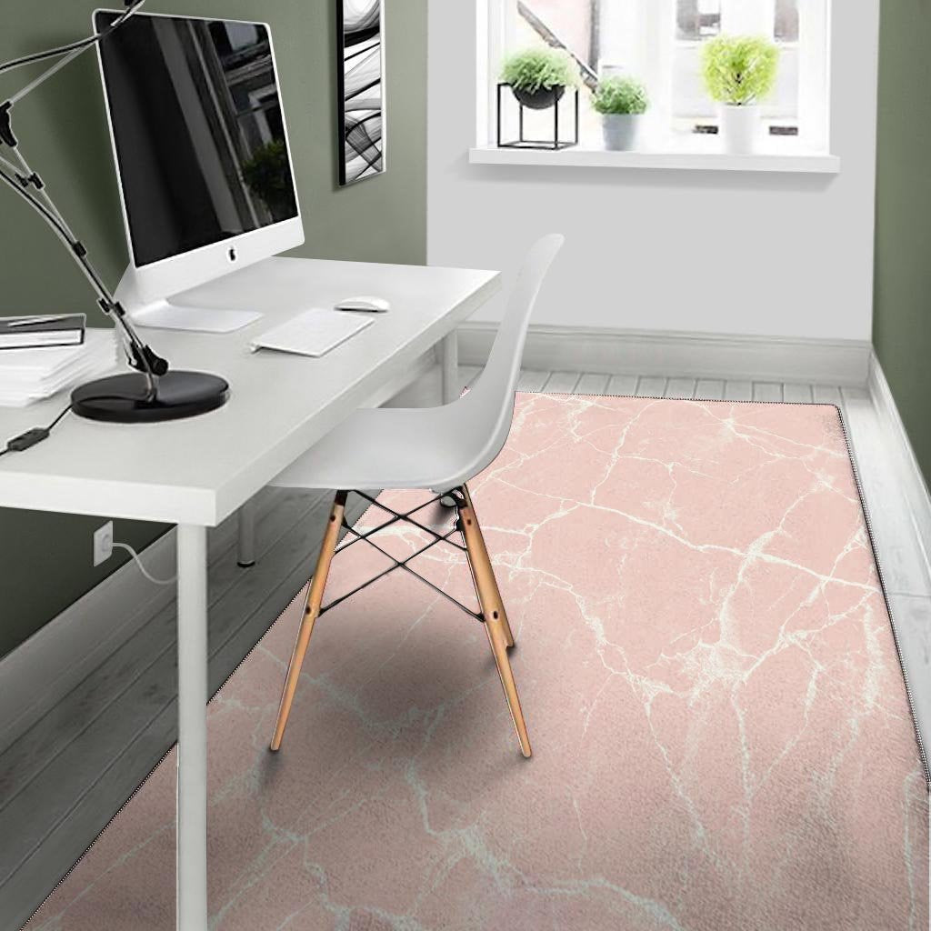 Pink Cracked Marble Floor Mat-grizzshop