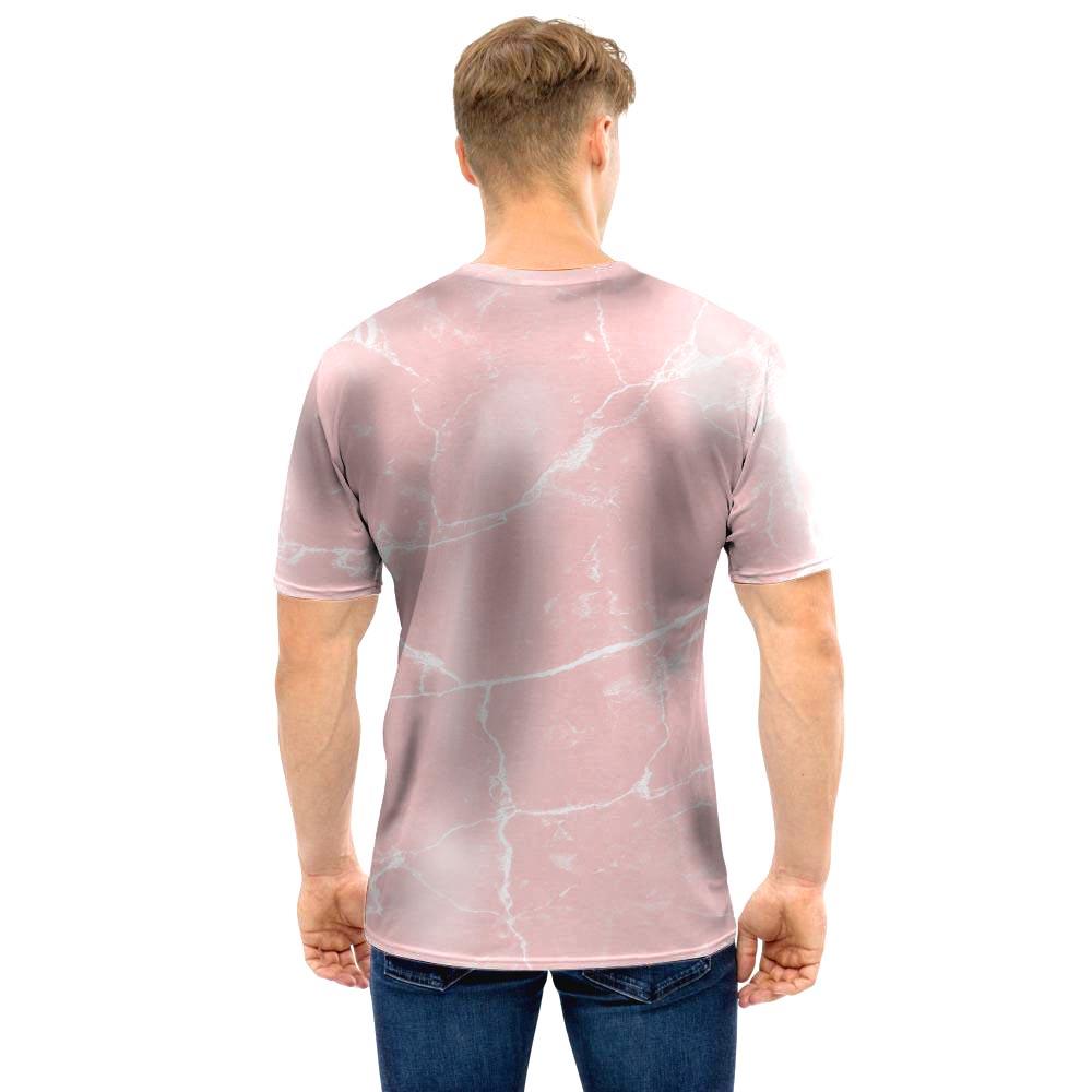 Pink Cracked Marble Men T Shirt-grizzshop