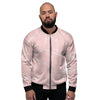 Pink Cracked Marble Men's Bomber Jacket-grizzshop