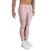 Pink Cracked Marble Men's Leggings-grizzshop