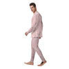 Pink Cracked Marble Men's Pajamas-grizzshop