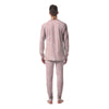 Pink Cracked Marble Men's Pajamas-grizzshop