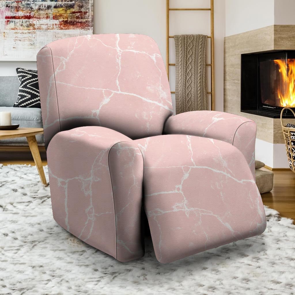 Pink Cracked Marble Recliner Cover-grizzshop