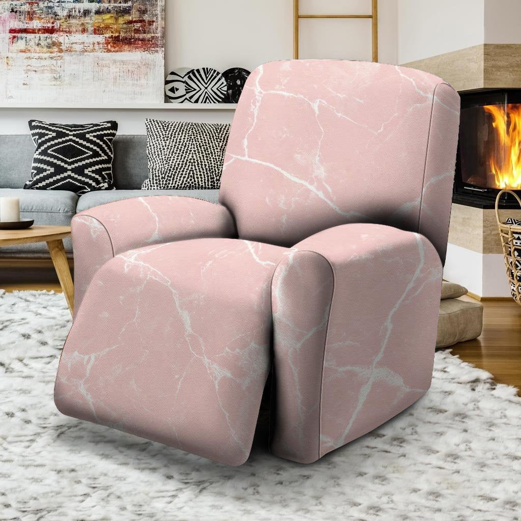 Pink Cracked Marble Recliner Cover-grizzshop