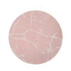 Pink Cracked Marble Round Rug-grizzshop