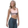 Pink Cracked Marble Sports Bra-grizzshop