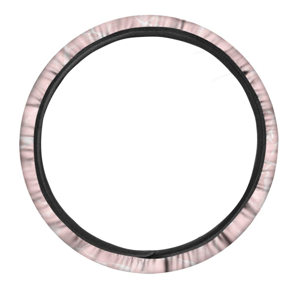 Pink Cracked Marble Steering Wheel Cover-grizzshop